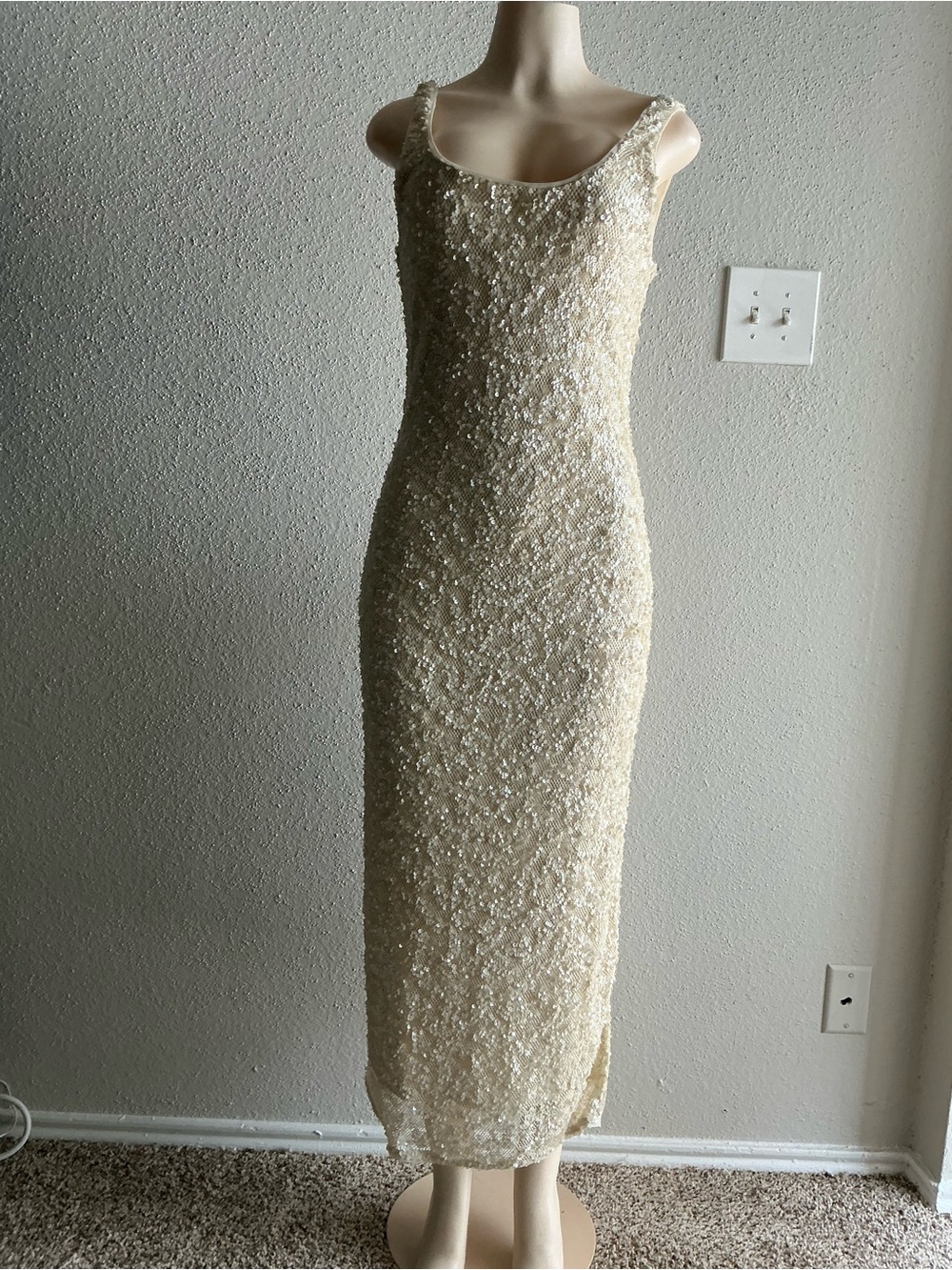 a new day Cream Sequin Maxi Dress